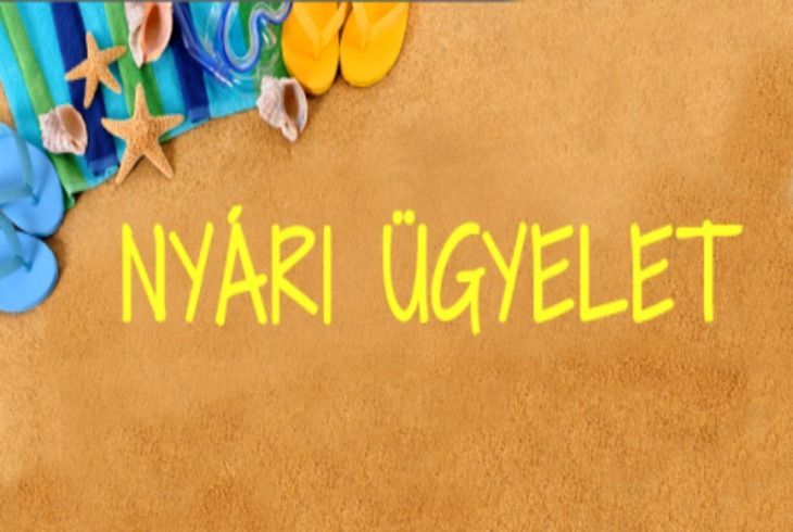 Nyári ügyelet az iskolában 2025